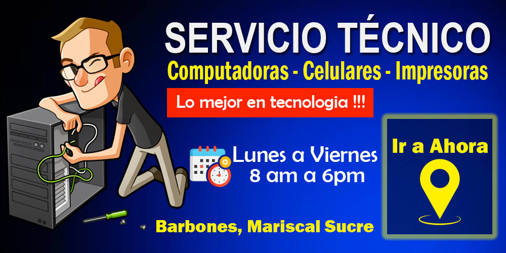 Banner servicio técnico, enlace para visitar taller físico de gigatecnoec.com