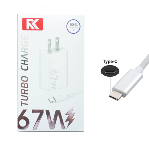 CARGADOR TIPO C USB RK TURBO 67W B1