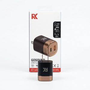 ADAPTADOR DE CARGA TIPO C Y USB 35W RK-C126 B1